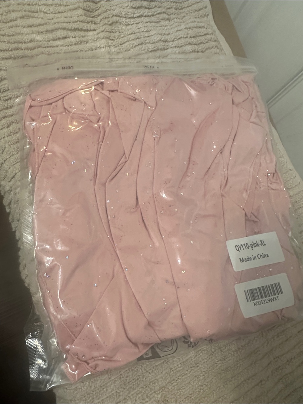 Strapless Ruffle High-Slit Maternity Dress - Pink - Picture 2 of 2